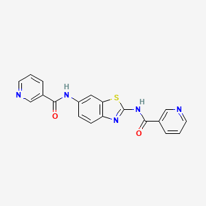 molecular formula C19H13N5O2S B4733158 N,N'-1,3-benzothiazole-2,6-diyldinicotinamide 