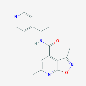 molecular formula C16H16N4O2 B4733175 3,6-dimethyl-N-[1-(4-pyridinyl)ethyl]isoxazolo[5,4-b]pyridine-4-carboxamide 