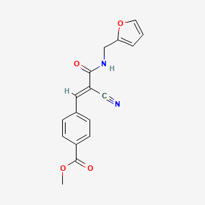 molecular formula C17H14N2O4 B4733214 methyl 4-{2-cyano-3-[(2-furylmethyl)amino]-3-oxo-1-propen-1-yl}benzoate 