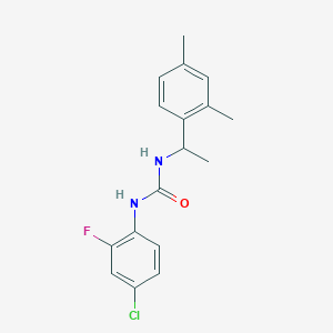 molecular formula C17H18ClFN2O B4733234 N-(4-chloro-2-fluorophenyl)-N'-[1-(2,4-dimethylphenyl)ethyl]urea 