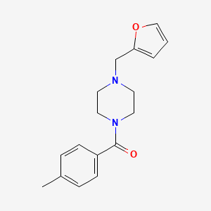 molecular formula C17H20N2O2 B4733247 1-(2-furylmethyl)-4-(4-methylbenzoyl)piperazine 