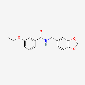 molecular formula C17H17NO4 B4733264 N-(1,3-benzodioxol-5-ylmethyl)-3-ethoxybenzamide 