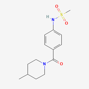 molecular formula C14H20N2O3S B4733289 N-{4-[(4-methyl-1-piperidinyl)carbonyl]phenyl}methanesulfonamide 