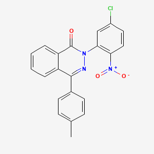 molecular formula C21H14ClN3O3 B4733290 2-(5-chloro-2-nitrophenyl)-4-(4-methylphenyl)-1(2H)-phthalazinone 