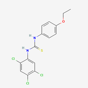 molecular formula C15H13Cl3N2OS B4733297 N-(4-ethoxyphenyl)-N'-(2,4,5-trichlorophenyl)thiourea 