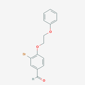 molecular formula C15H13BrO3 B4733311 3-bromo-4-(2-phenoxyethoxy)benzaldehyde 