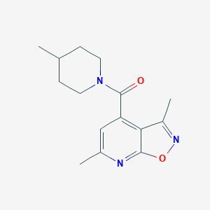 molecular formula C15H19N3O2 B4733322 3,6-dimethyl-4-[(4-methyl-1-piperidinyl)carbonyl]isoxazolo[5,4-b]pyridine 