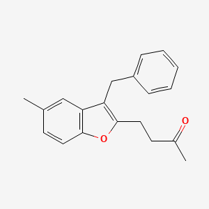 molecular formula C20H20O2 B4733330 4-(3-benzyl-5-methyl-1-benzofuran-2-yl)-2-butanone 