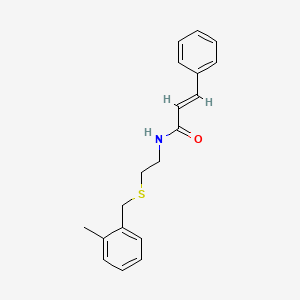 molecular formula C19H21NOS B4733333 N-{2-[(2-methylbenzyl)thio]ethyl}-3-phenylacrylamide 