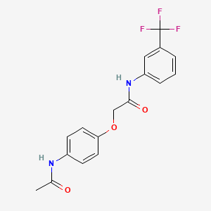 molecular formula C17H15F3N2O3 B4733350 2-[4-(acetylamino)phenoxy]-N-[3-(trifluoromethyl)phenyl]acetamide 
