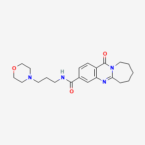 molecular formula C21H28N4O3 B4733397 N-[3-(4-morpholinyl)propyl]-12-oxo-6,7,8,9,10,12-hexahydroazepino[2,1-b]quinazoline-3-carboxamide 
