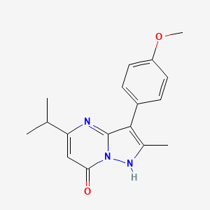 molecular formula C17H19N3O2 B4733403 5-isopropyl-3-(4-methoxyphenyl)-2-methylpyrazolo[1,5-a]pyrimidin-7(4H)-one 