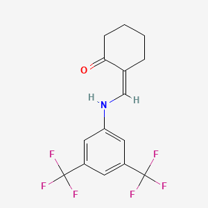 molecular formula C15H13F6NO B4733435 2-({[3,5-bis(trifluoromethyl)phenyl]amino}methylene)cyclohexanone 