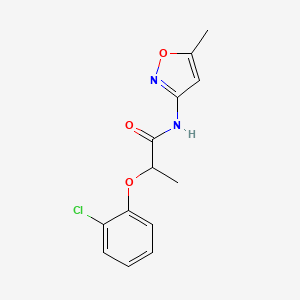 molecular formula C13H13ClN2O3 B4733448 2-(2-chlorophenoxy)-N-(5-methyl-3-isoxazolyl)propanamide 