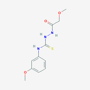 molecular formula C11H15N3O3S B4733455 2-(methoxyacetyl)-N-(3-methoxyphenyl)hydrazinecarbothioamide 