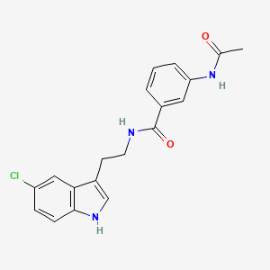 molecular formula C19H18ClN3O2 B4733457 3-(acetylamino)-N-[2-(5-chloro-1H-indol-3-yl)ethyl]benzamide 