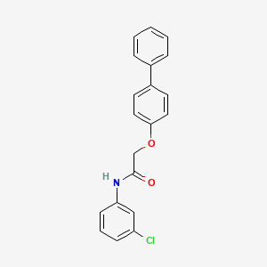molecular formula C20H16ClNO2 B4733469 2-(4-biphenylyloxy)-N-(3-chlorophenyl)acetamide 