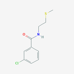 molecular formula C10H12ClNOS B4733471 3-chloro-N-[2-(methylthio)ethyl]benzamide 