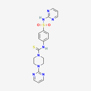 molecular formula C19H20N8O2S2 B4733509 4-(2-pyrimidinyl)-N-{4-[(2-pyrimidinylamino)sulfonyl]phenyl}-1-piperazinecarbothioamide 