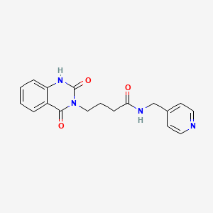 molecular formula C18H18N4O3 B4733538 4-(2,4-dioxo-1,4-dihydro-3(2H)-quinazolinyl)-N-(4-pyridinylmethyl)butanamide 