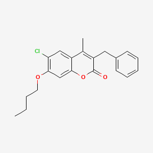 molecular formula C21H21ClO3 B4733548 3-benzyl-7-butoxy-6-chloro-4-methyl-2H-chromen-2-one 