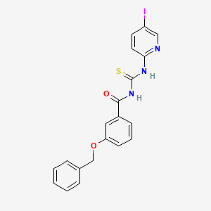 molecular formula C20H16IN3O2S B4733567 3-(benzyloxy)-N-{[(5-iodo-2-pyridinyl)amino]carbonothioyl}benzamide 
