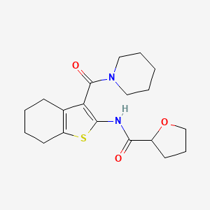 molecular formula C19H26N2O3S B4733613 N-[3-(1-piperidinylcarbonyl)-4,5,6,7-tetrahydro-1-benzothien-2-yl]tetrahydro-2-furancarboxamide 