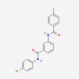 molecular formula C21H17BrN2O2 B4733629 N-(4-bromophenyl)-3-[(4-methylbenzoyl)amino]benzamide 