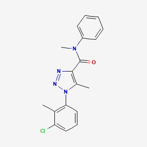 molecular formula C18H17ClN4O B4733643 1-(3-chloro-2-methylphenyl)-N,5-dimethyl-N-phenyl-1H-1,2,3-triazole-4-carboxamide 