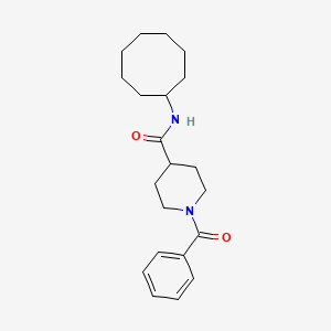molecular formula C21H30N2O2 B4733655 1-benzoyl-N-cyclooctyl-4-piperidinecarboxamide 