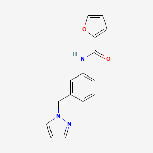 molecular formula C15H13N3O2 B4733661 N-[3-(1H-pyrazol-1-ylmethyl)phenyl]-2-furamide 