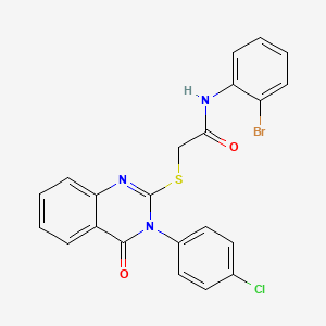 molecular formula C22H15BrClN3O2S B4733699 N-(2-bromophenyl)-2-{[3-(4-chlorophenyl)-4-oxo-3,4-dihydro-2-quinazolinyl]thio}acetamide CAS No. 476484-75-0