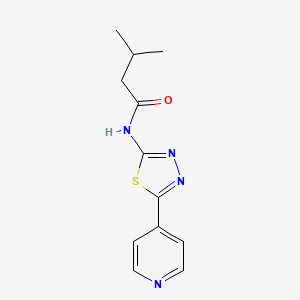 molecular formula C12H14N4OS B4733725 3-methyl-N-[5-(4-pyridinyl)-1,3,4-thiadiazol-2-yl]butanamide 