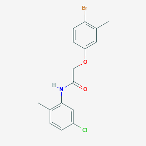 molecular formula C16H15BrClNO2 B4733727 2-(4-bromo-3-methylphenoxy)-N-(5-chloro-2-methylphenyl)acetamide 