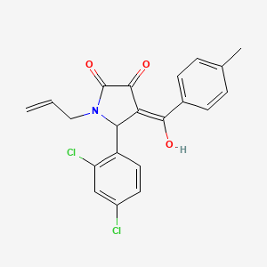molecular formula C21H17Cl2NO3 B4733728 1-allyl-5-(2,4-dichlorophenyl)-3-hydroxy-4-(4-methylbenzoyl)-1,5-dihydro-2H-pyrrol-2-one 