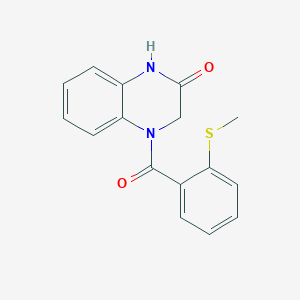 molecular formula C16H14N2O2S B4733757 4-[2-(methylthio)benzoyl]-3,4-dihydro-2(1H)-quinoxalinone 