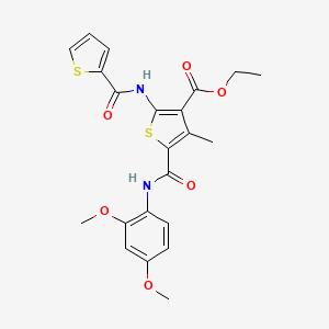 molecular formula C22H22N2O6S2 B4733781 ethyl 5-{[(2,4-dimethoxyphenyl)amino]carbonyl}-4-methyl-2-[(2-thienylcarbonyl)amino]-3-thiophenecarboxylate 