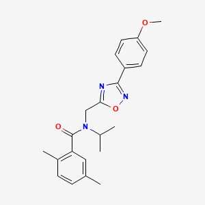 molecular formula C22H25N3O3 B4733785 N-isopropyl-N-{[3-(4-methoxyphenyl)-1,2,4-oxadiazol-5-yl]methyl}-2,5-dimethylbenzamide 