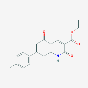 molecular formula C19H19NO4 B4733793 ethyl 7-(4-methylphenyl)-2,5-dioxo-1,2,5,6,7,8-hexahydro-3-quinolinecarboxylate 