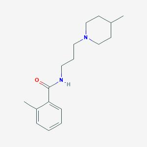 molecular formula C17H26N2O B4733809 2-methyl-N-[3-(4-methyl-1-piperidinyl)propyl]benzamide 