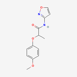 molecular formula C13H14N2O4 B4733814 N-3-isoxazolyl-2-(4-methoxyphenoxy)propanamide 