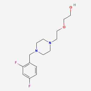 molecular formula C15H22F2N2O2 B4733830 2-{2-[4-(2,4-difluorobenzyl)-1-piperazinyl]ethoxy}ethanol 