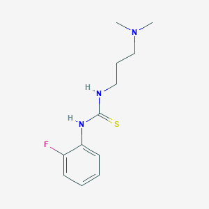 molecular formula C12H18FN3S B4733840 N-[3-(dimethylamino)propyl]-N'-(2-fluorophenyl)thiourea 