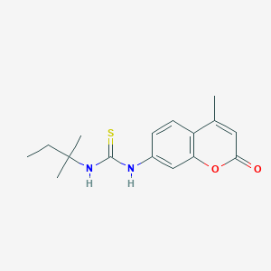 molecular formula C16H20N2O2S B4733853 N-(1,1-dimethylpropyl)-N'-(4-methyl-2-oxo-2H-chromen-7-yl)thiourea 