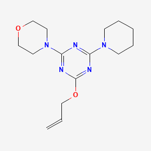 molecular formula C15H23N5O2 B4733865 2-(allyloxy)-4-(4-morpholinyl)-6-(1-piperidinyl)-1,3,5-triazine 