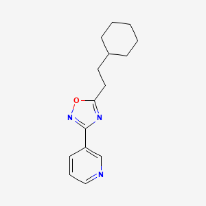 molecular formula C15H19N3O B4733889 3-[5-(2-cyclohexylethyl)-1,2,4-oxadiazol-3-yl]pyridine 