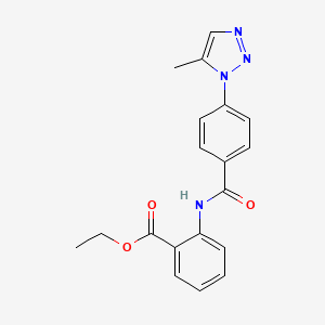 ethyl 2-({[4-(5-methyl-1H-1,2,3-triazol-1-yl)phenyl]carbonyl}amino)benzoate