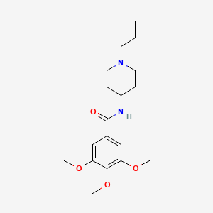 molecular formula C18H28N2O4 B4733935 3,4,5-trimethoxy-N-(1-propyl-4-piperidinyl)benzamide 