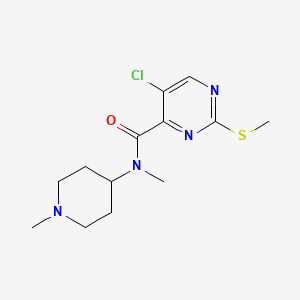 molecular formula C13H19ClN4OS B4733944 5-chloro-N-methyl-N-(1-methylpiperidin-4-yl)-2-(methylthio)pyrimidine-4-carboxamide 