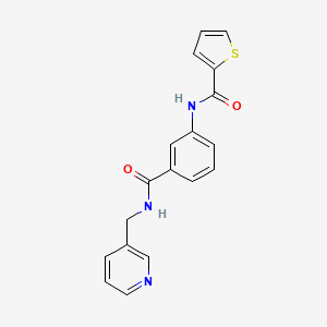 molecular formula C18H15N3O2S B4733972 N-(3-{[(3-pyridinylmethyl)amino]carbonyl}phenyl)-2-thiophenecarboxamide 